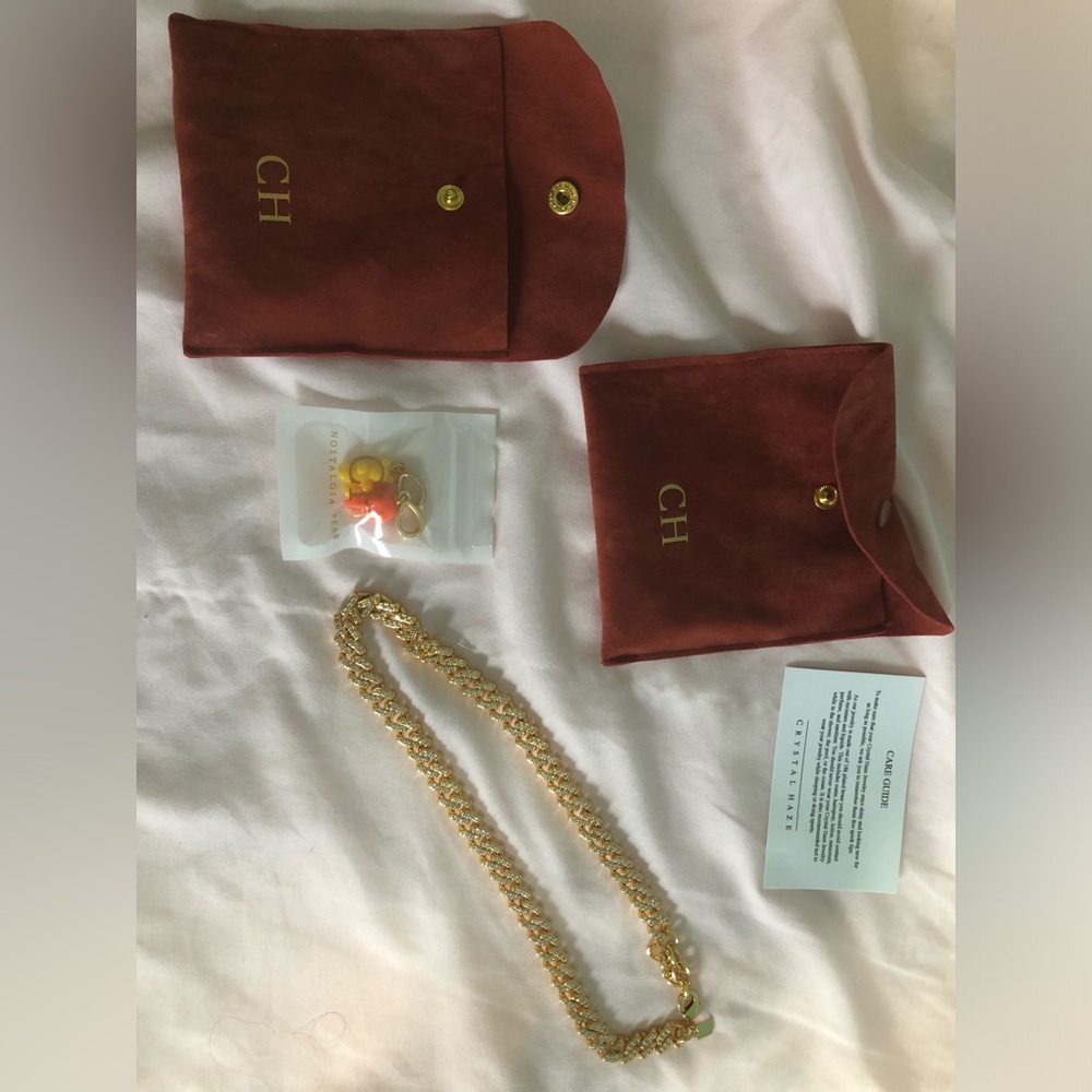 Crystal Haze gold chain style necklace and optional charms